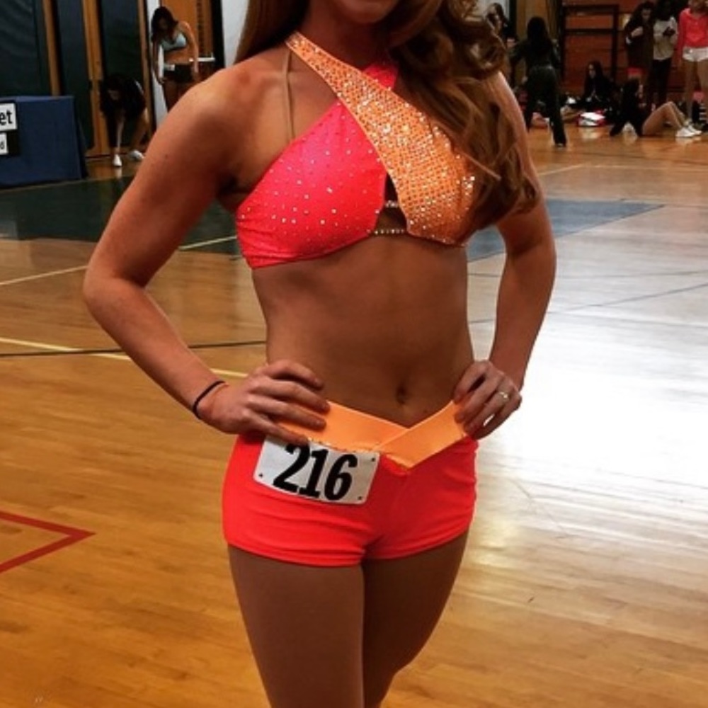 Custom fully rhinestoned dance costume or WBFF theme wear!